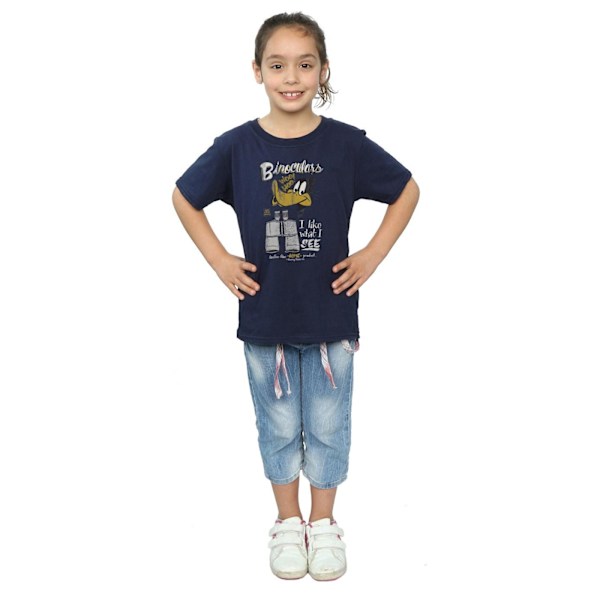 Looney Tunes Girls Daffy Duck Kikare Bomull T-shirt 12-13 Y Navy Blue 12-13 Years