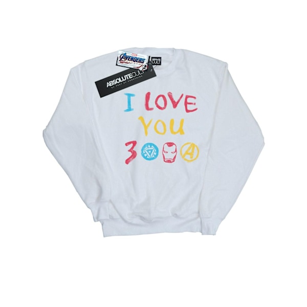 Marvel Girls Avengers Endgame I Love You 3000 Kritor Sweatshirt White 7-8 Years