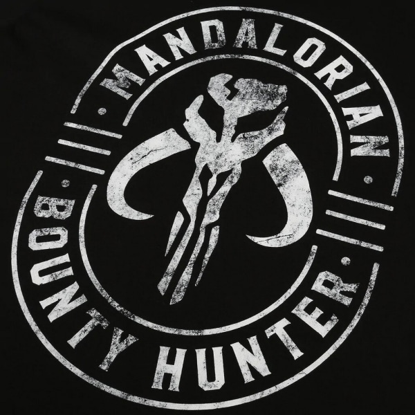 Star Wars: The Mandalorian Mens Emblem T-Shirt S Svart Black S