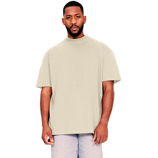 Casual Classics Mens Ringspun Cotton Extended Neckline Tall Oversized T-Shirt S Ecru Ecru S