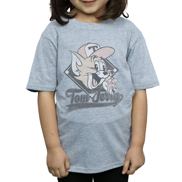 Tom And Jerry Girls Baseball Caps Bomull T-shirt 5-6 År Spor Sports Grey 5-6 Years