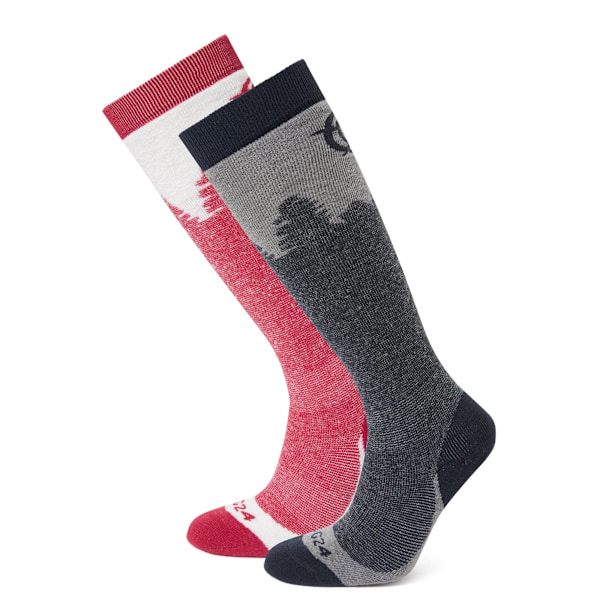 TOG24 Dam/Dam Aprica Skidstrumpor (2-pack) 6 UK-8 UK Mörk Dark Indigo/Dark Pink 6 UK-8 UK