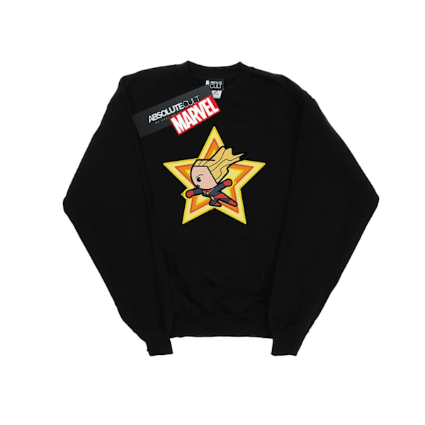 Marvel Boys Kawaii Captain Marvel Sweatshirt 12-13 år Svart Black 12-13 Years