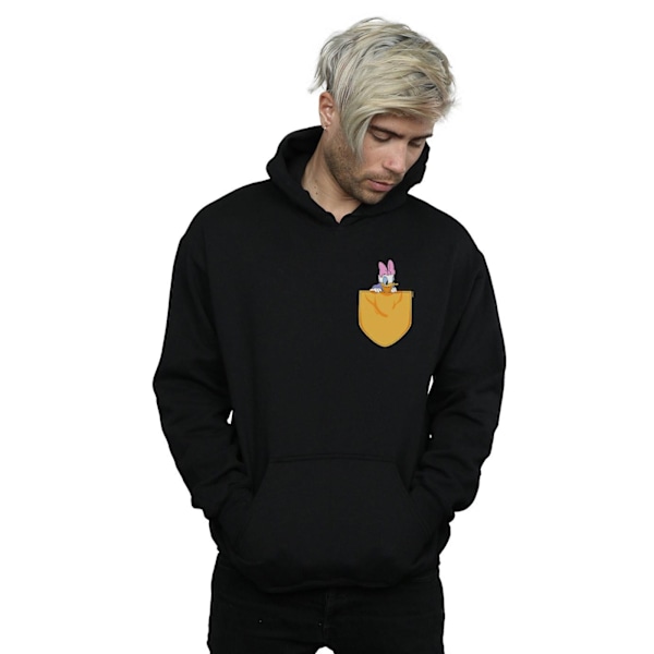 Disney Herr Daisy Duck Faux Pocket Hoodie S Svart Black S