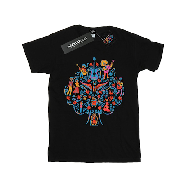 Disney Dam/Kvinnor Coco Träd Mönster Bomull Boyfriend T-shirt Black S