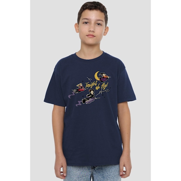 Hocus Pocus Barn/Kids Tonight We Fly Sanderson Sisters T-shirt Navy 12-13 Years