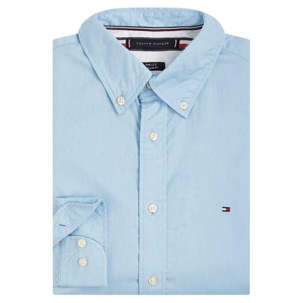 Tommy Hilfiger Herr Core Flex Poplin Långärmad Skjorta S Blå Blue S