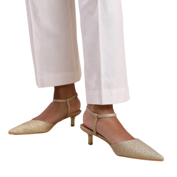 Where's That From Dam/Damer Malta Faux Läder Justerbar S Gold 4 UK Wide