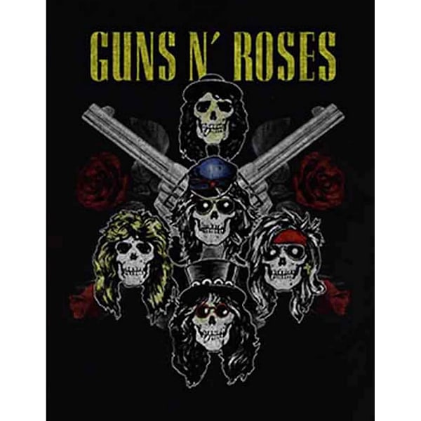 Guns N Roses Unisex Adult Pistols & Roses Bomull T-shirt XL Svart Black XL