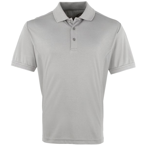 Premier Mens Coolchecker Pique Kortärmad Poloskjorta 3XL Silver Silver 3XL