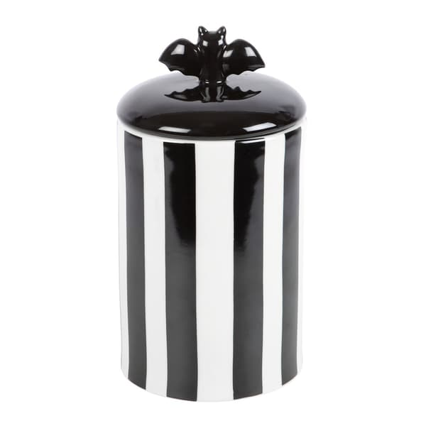 Something Different Randig Fladdermusburk One Size Svart/Vit Black/White One Size