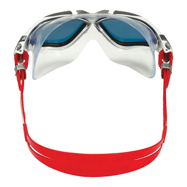 Aquasphere Vista spegelglasögon för simning, unisex, vuxen, en storlek White/Silver/Red One Size