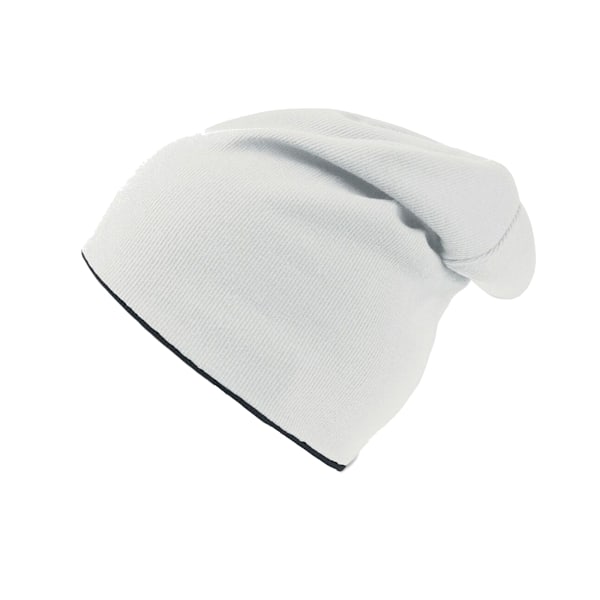 Atlantis Extreme Reversible Jersey Slouch Beanie One Size Vit White/Black One Size
