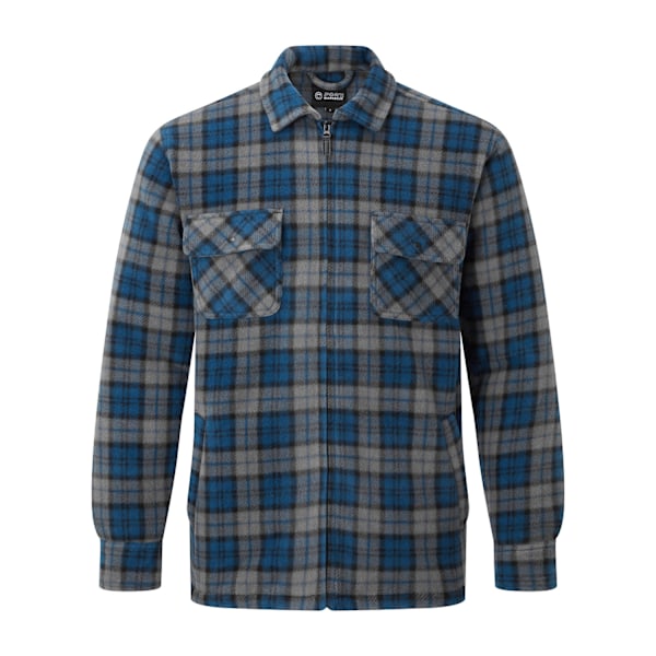 Fort Herr Portman Rutig Skjorta Jacka M Marinblå Navy Blue M