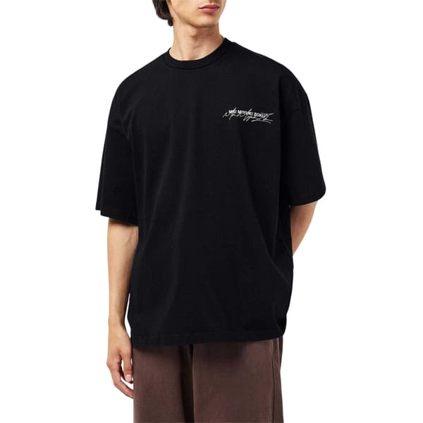 MKI MIYUKI ZOKU Herr Script Oversized T-shirt S Svart/Grå Black/Grey S