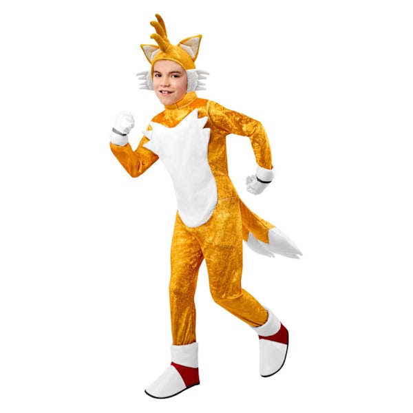 Sonic The Hedgehog Barn/Kids Deluxe Tails Kostym L Guld/Vit Gold/White L