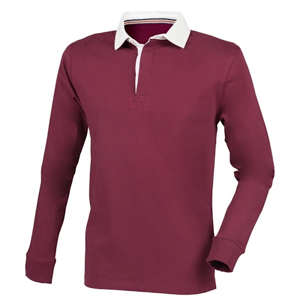 Front Row Premium Rugbytröja för män M Deep Burgundy Deep Burgundy M