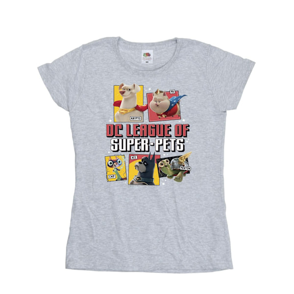 DC Comics Dam/Kvinnor DC League Of Super-Pets Profil Bomull Sports Grey M