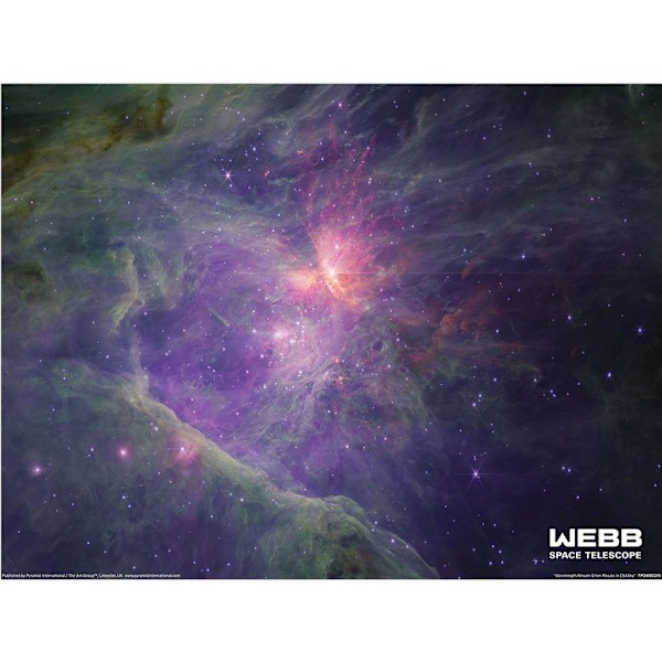 Webb rymdteleskop våglängd Nircam Orion mosaik i Esasky P Multicoloured 40cm x 30cm