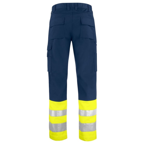 Projob Herr High-Vis Cargo Byxor 32R Gul/Navy Yellow/Navy 32R