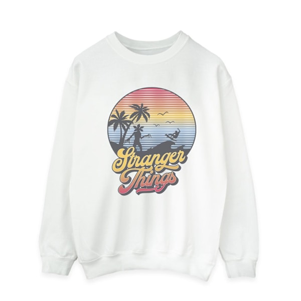 Netflix Mens Stranger Things LA Gradient Sweatshirt XL Vit White XL