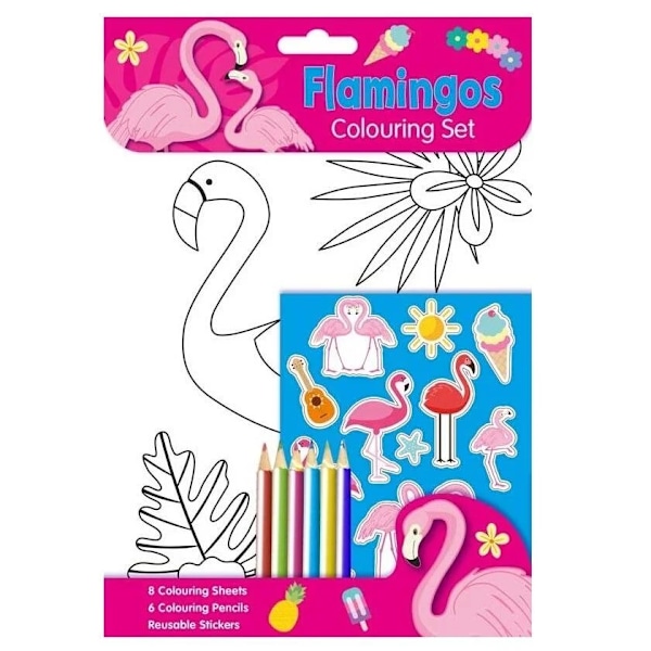 Alligator Flamingo Färgset En Storlek Flerfärgad Multicoloured One Size