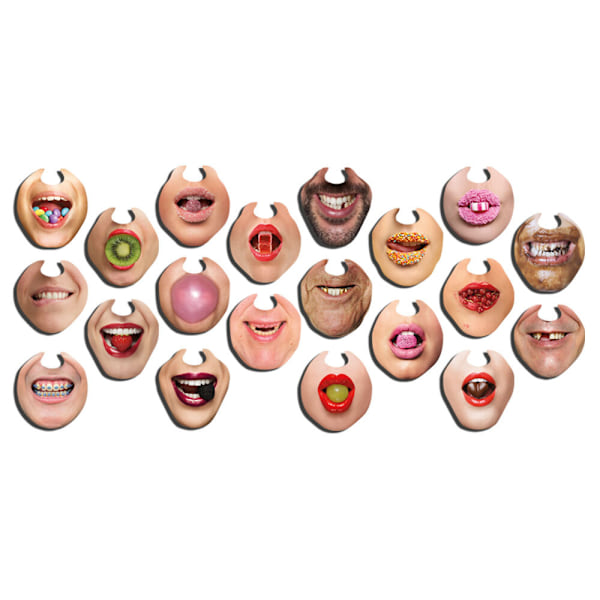 Mask-arade Chinless Wonders Gob Full Photobooth Props (Paket med 20) Multicoloured One Size