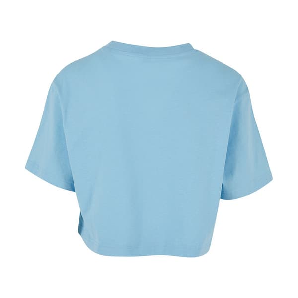 Bygg ditt varumärke Dam/Dam Oversized Kortärmad Crop Top Baltic Blue M