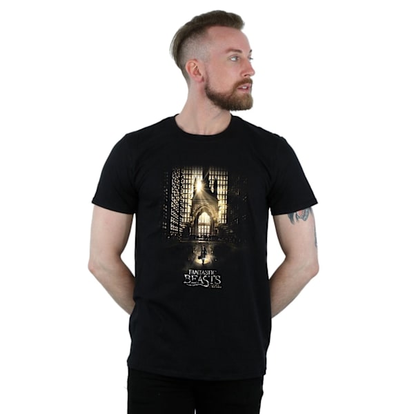 Fantastiska vidunder: Grindelwalds brott - T-shirt med filmaffisch för män, 3XL, svart Black 3XL