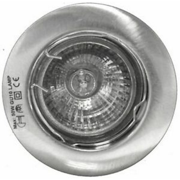 Powermaster fasta GU10 downlights (3-pack) One Size borstad Brushed Chrome One Size