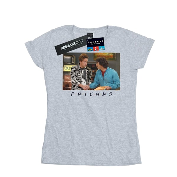 Friends Dam/Kvinnor Ross Och Chandler Handshake Bomull T-Shir Sports Grey XL