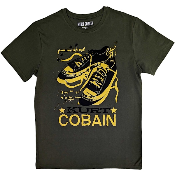 Kurt Cobain Unisex Vuxen Converse T-Shirt S Grön Green S