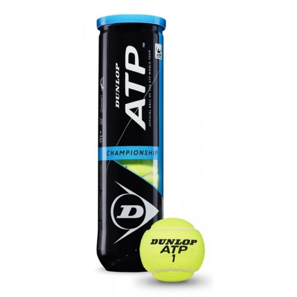 Dunlop-Slazenger ATP Championship tennisbollar (paket med 4) En Green/Black One Size