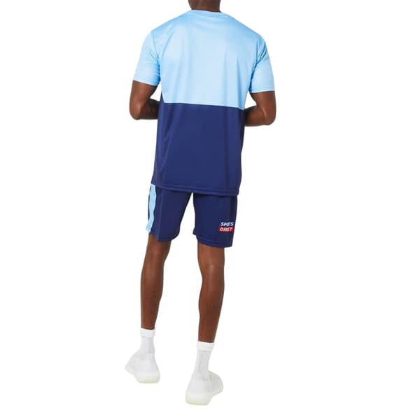 Barmy Army Herr T-shirt med rund hals, normal passform, kort ärm S Blå Blue S