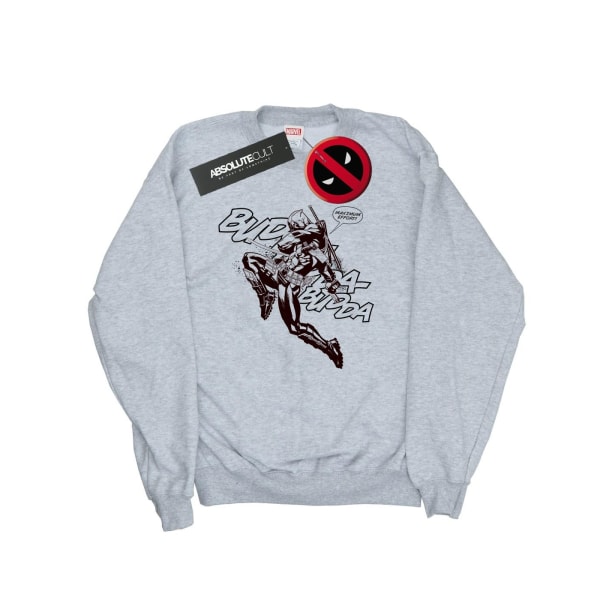 Marvel Mens Deadpool Budda Budda Sweatshirt XL Sports Grey Sports Grey XL