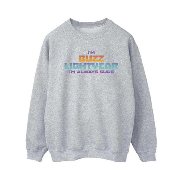 Disney Womens/Ladies Lightyear Always Sure Text Sweatshirt L Sp Sports Grey L