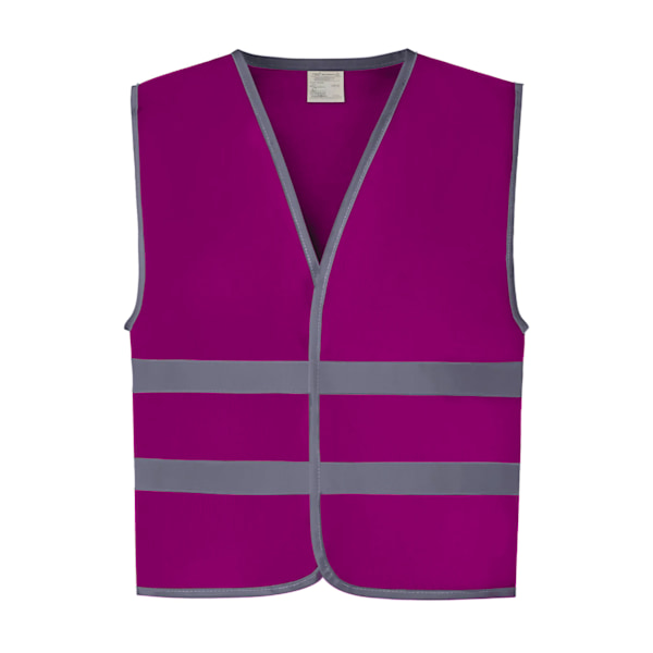 Yoko Barn/Barn Hi-Vis Tvåbands Väst M Hallon Raspberry M