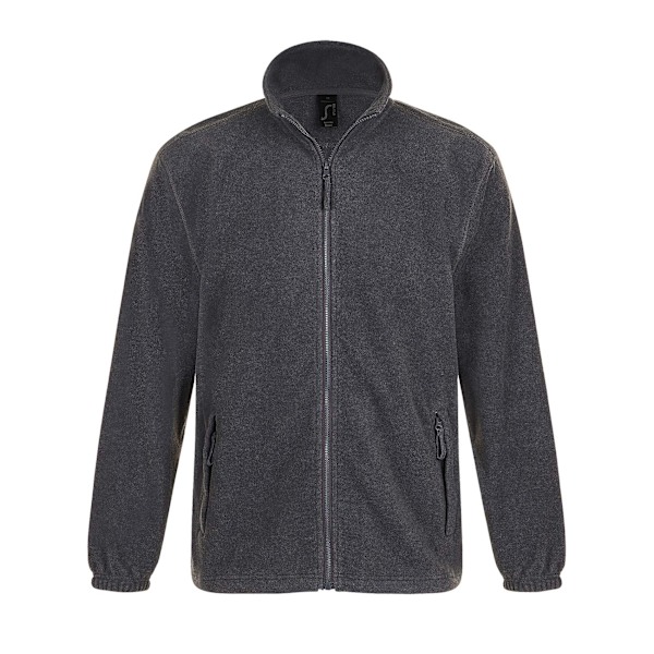 SOLS Herr North Full Zip Outdoor Fleece Jacka XS Gråmelerad Grey Marl XS