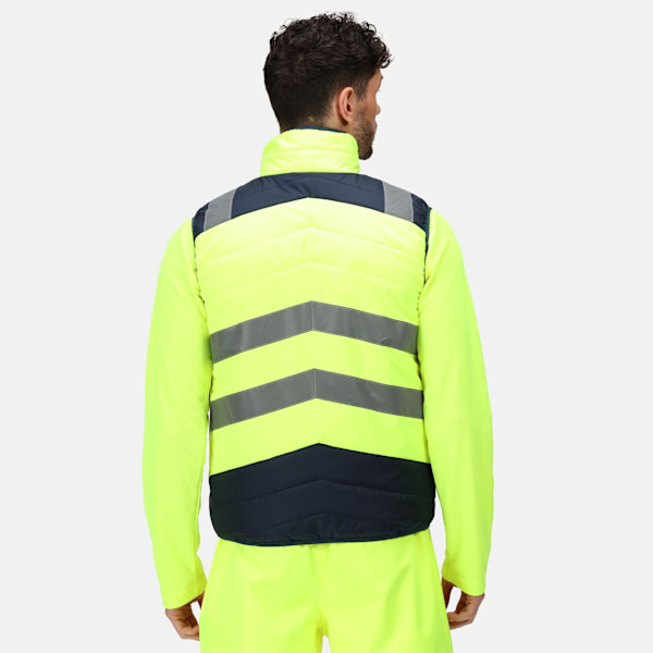Regatta Professional Baffled Varselväst för Män S Gul Yellow/Navy S