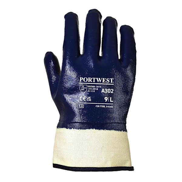 Portwest Unisex Adult A302 Nitrile Säkerhetshandskar M Marinblå Navy M
