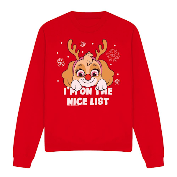 Paw Patrol Unisex Vuxen Fin Jul Skye Sweatshirt L Röd Red L