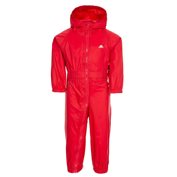Trespass Babies Button Rain Suit 6-12 månader Röd Red 6-12 Months