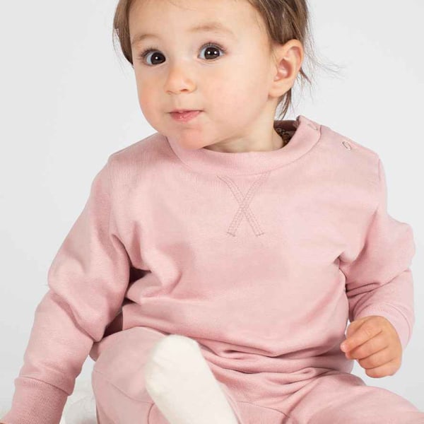 Larkwood Barn/Barn Hållbar Sweatshirt 0-6 Månader Mjuk Soft Pink 0-6 Months