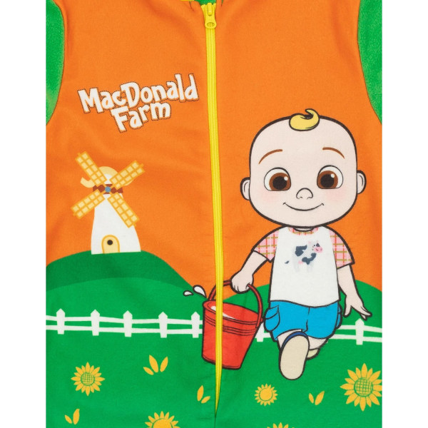 Cocomelon barn/barn MacDonald Farm Baby JJ sovdräkt 18-24 Green/Orange/Yellow 18-24 Months