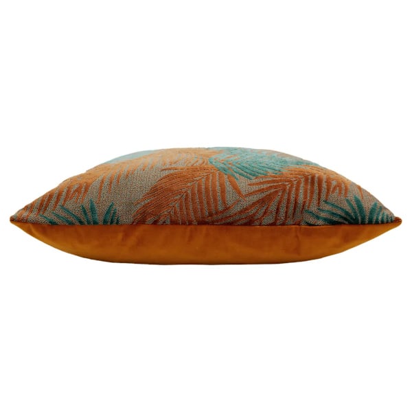 Paoletti Palm Grove Jacquard Kvadratisk Kuddfodral En Storlek Teal Teal/Rust One Size