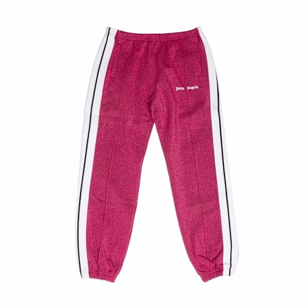 Palm Angels Barn/Ungdom Lurex Logo Träningsbyxor 8 År Pink/White 8 Years