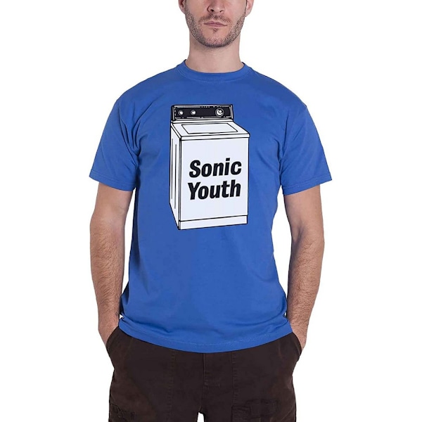 Sonic Youth Unisex Vuxen T-shirt Tvättmaskin S Blå Blue S