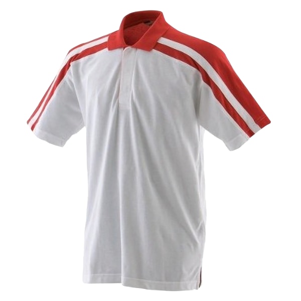 Finden & Hales Herr Racing Polo T-Shirt M Vit/Röd White/Red M