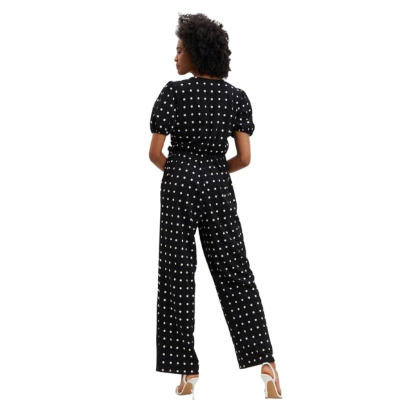 Dorothy Perkins Dam/Kvinnor Prickig V-Ringad Tall Jumpsuit 18 U Monochrome 18 UK