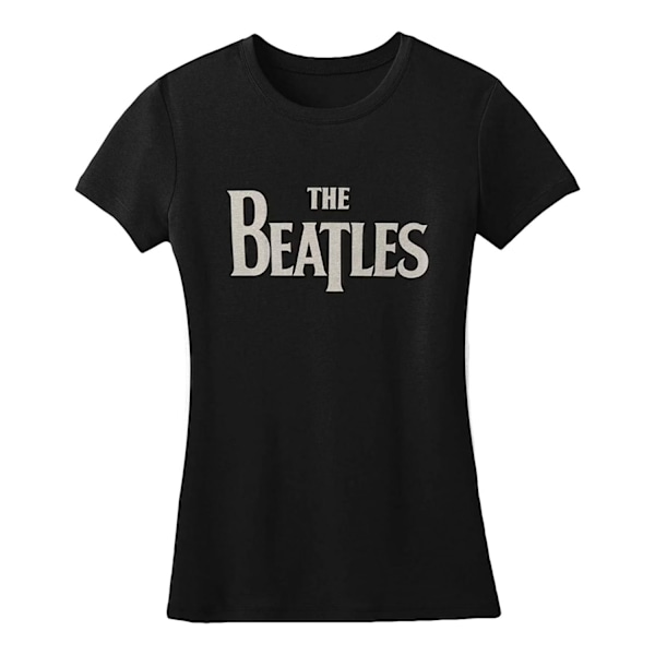 The Beatles Dam/Kvinnor Drop T Logo T-Shirt S Svart Black S